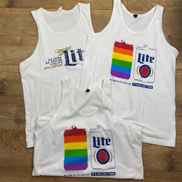 Miller Lite Pride Summer Tanks Lot 